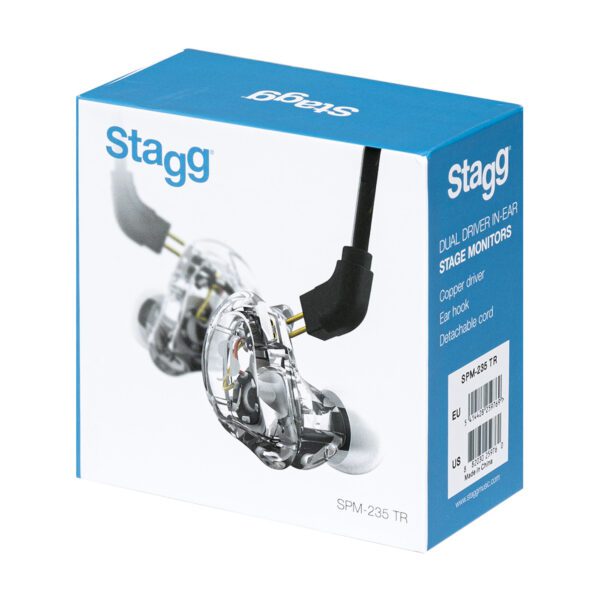 Stagg SPM-235 TR, in-ear sluchátka, transparentní - Image 8