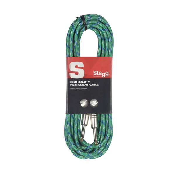 Stagg SGC3VT GR, nástrojový kabel Jack/Jack, 3 m, zelený - Image 8