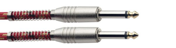 Stagg SGC3VT RD, nástrojový kabel Jack/Jack, 3 m, červený