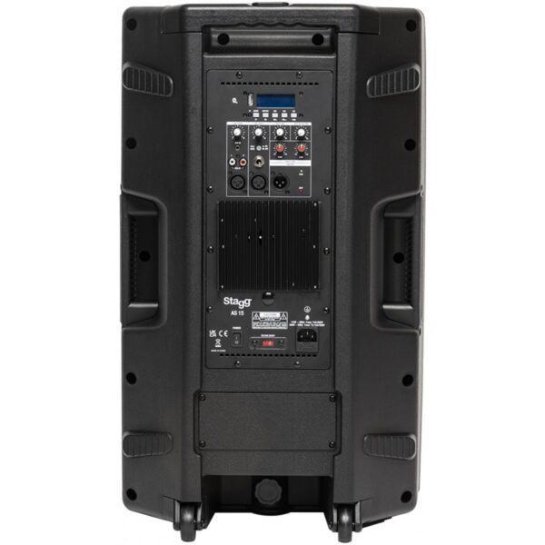 Stagg AS15B, mobilní 15" zvukový systém MP3/BT/USB/TWS/2x UHF, 200W - Image 4