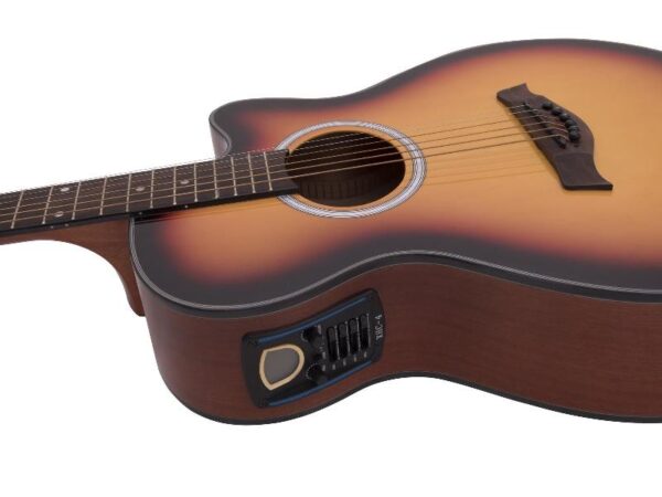 Dimavery AW-400, elektroakustická kytara typu Folk, sunburst - Obrázek 5
