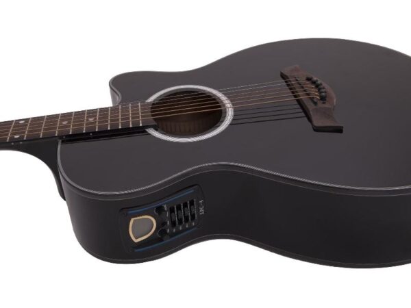 Dimavery AW-400, elektroakustická kytara typu Folk, černá - Obrázek 4