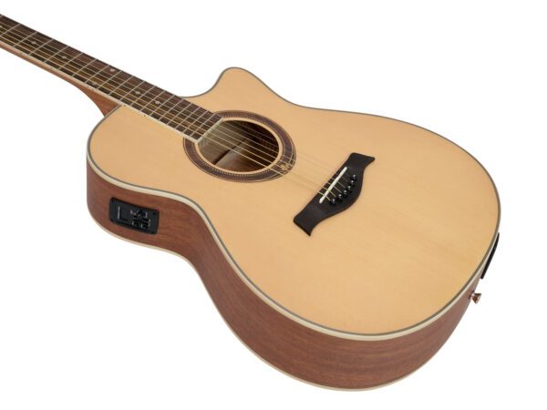 Dimavery AW-420, elektroakustická kytara typu Dreadnought, přírodní - Image 3