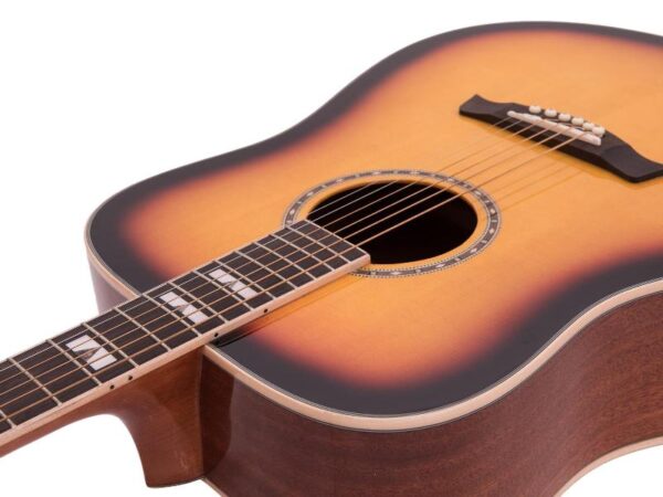 Dimavery STW-40, akustická kytara typu Dreadnought, sunburst - Image 3