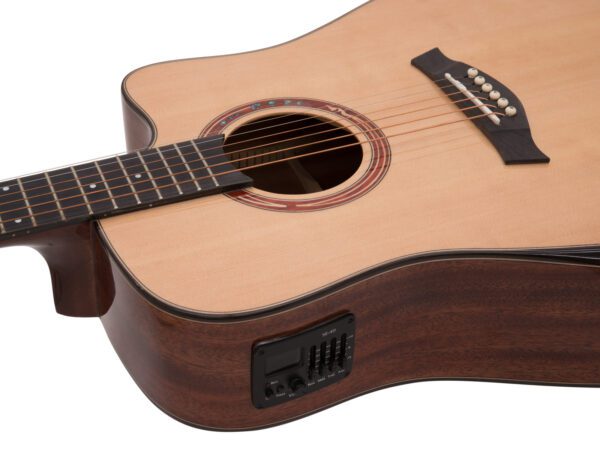 Dimavery ASW-60, elektroakustická kytara typu Dreadnought, přírodní - Obrázek 3