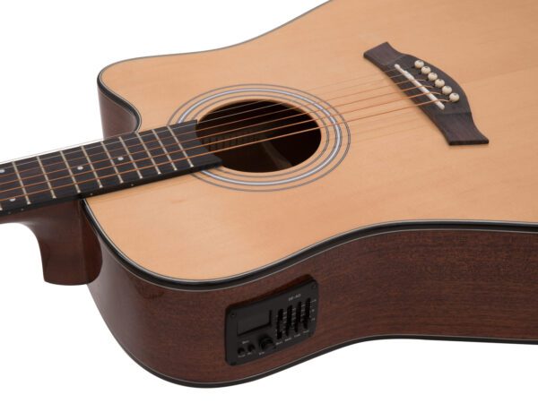 Dimavery STW-90, elektroakustická kytara typu Dreadnought, přírodní - Image 3