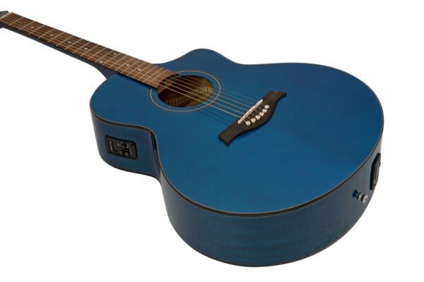 Dimavery STW-50, elektroakustická kytara typu Mini Jumbo, modrá - Obrázek 3