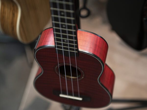 Dimavery UK-100, elektroakustické sopránové ukulele, červené - Image 4