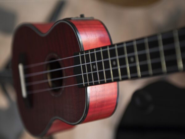 Dimavery UK-100, elektroakustické sopránové ukulele, červené - Image 5