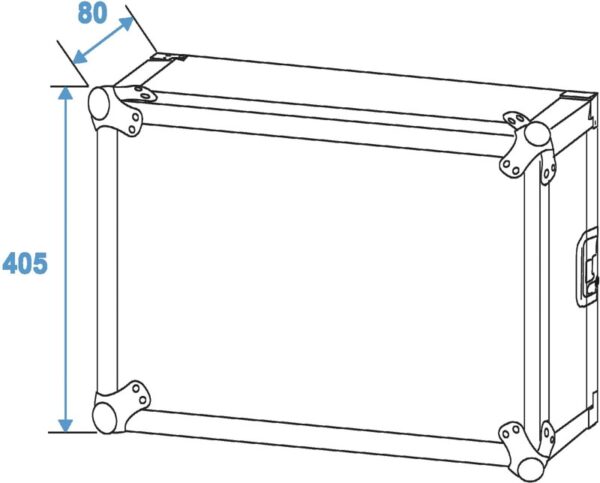 Rack Profi 8HE, hloubka 45cm, s kolečky, 9mm - Image 5