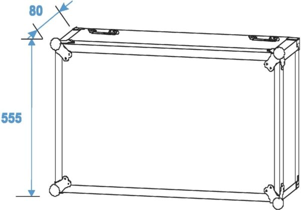 Rack Profi 12HE, hloubka 45cm, s kolečky, 9mm - Obrázek 4
