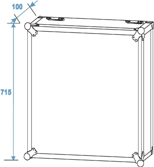 Rack Profi 15HE, hloubka 45cm, s kolečky, 9mm - Image 4