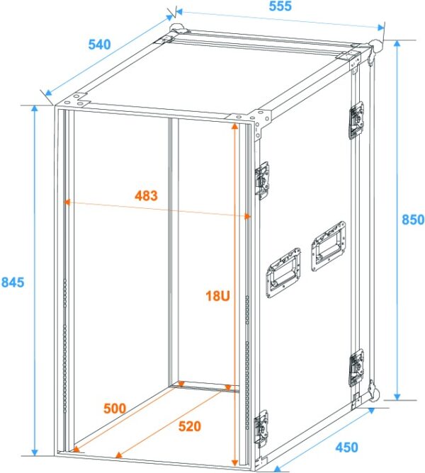 Rack Profi 18HE, hloubka 45cm, 9mm - Image 7