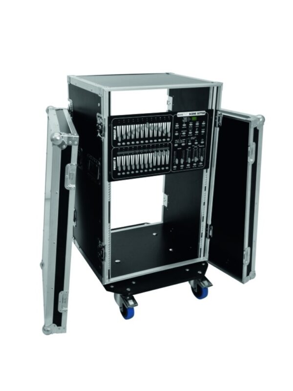 Rack Profi 18HE, hloubka 45cm, s kolečky, 9mm - Obrázek 4