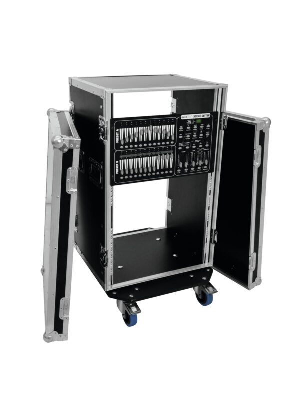 Rack Profi 18HE, hloubka 45cm, s kolečky, 9mm - Obrázek 5
