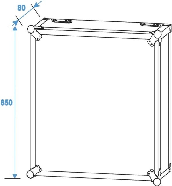 Rack Profi 18HE, hloubka 45cm, s kolečky, 9mm - Obrázek 7
