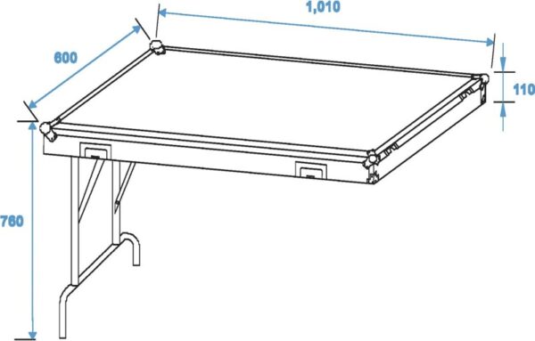 Roadinger WDS-1, univerzální přepravní skříň se zásuvkami a kolečky - Image 2