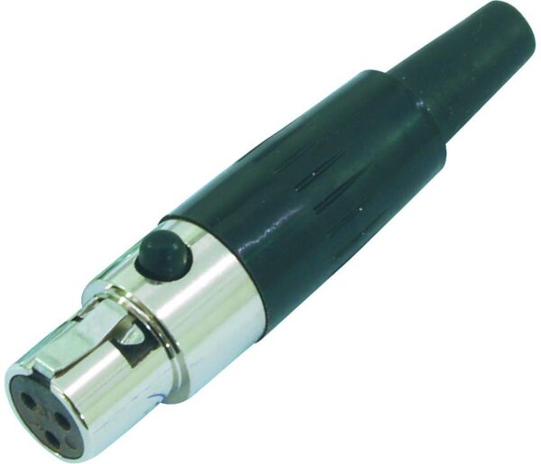 Mini XLR zásuvka, černá, 3 pólová - Image 3