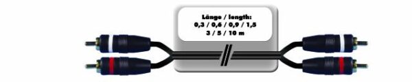 Kabel CC-06, propojovací kabel 2x 2 RCA zástrčka HighEnd, 60cm - Obrázek 5