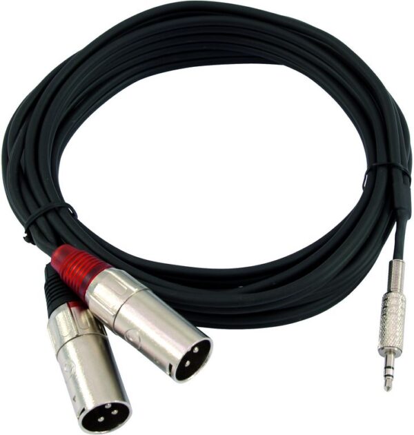 Kabel AC40-30 Jack 3,5 stereo - 2x XLR samec, 3 m - Obrázek 5