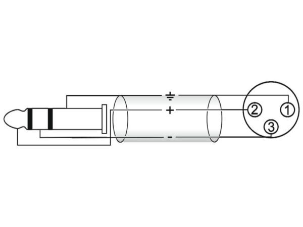 Kabel AXK-20 XLR samice - Jack 6,3 stereo, 2 m - Obrázek 5