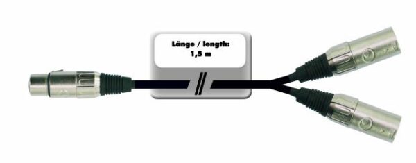 Kabel XFMM-30 XLR samice - 2x XLR samec, 3 m - Image 5