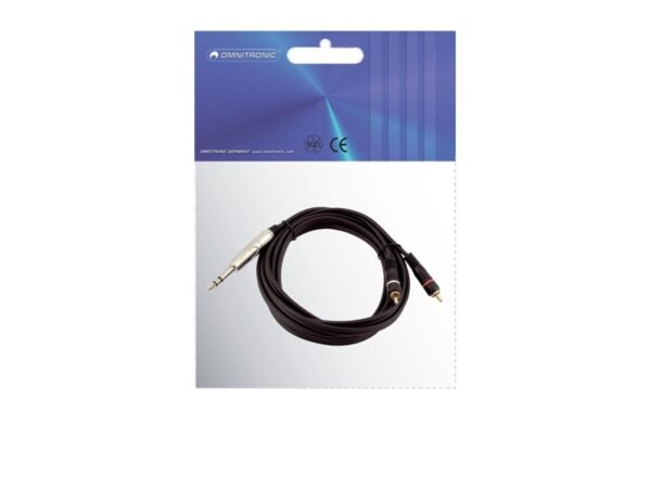 Omnitronic rozbočovací kabel stereo Jack 6,3mm/2x RCA (M), 1,5m - Obrázek 3