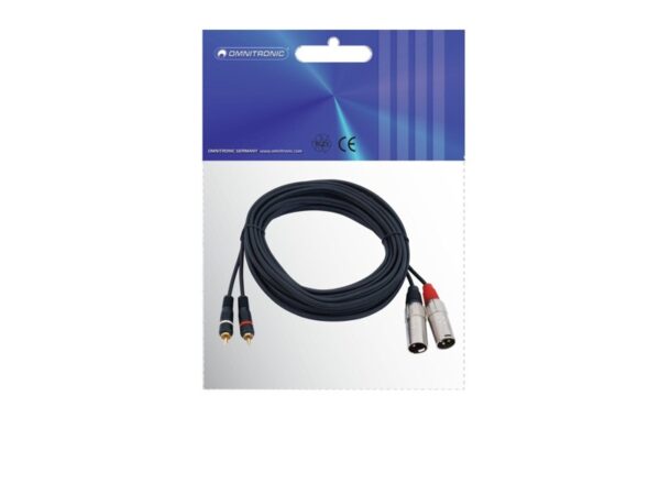 Kabel XC2-60 2x RCA - 2x XLR samec, 6 m - Obrázek 3