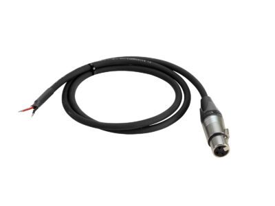PSSO DMX kabel, XLR Neutrik 3pin (F), 1 m, černý