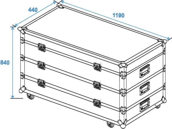 Transportní case pro 3x 4 LED Bar velikost L - Obrázek 6