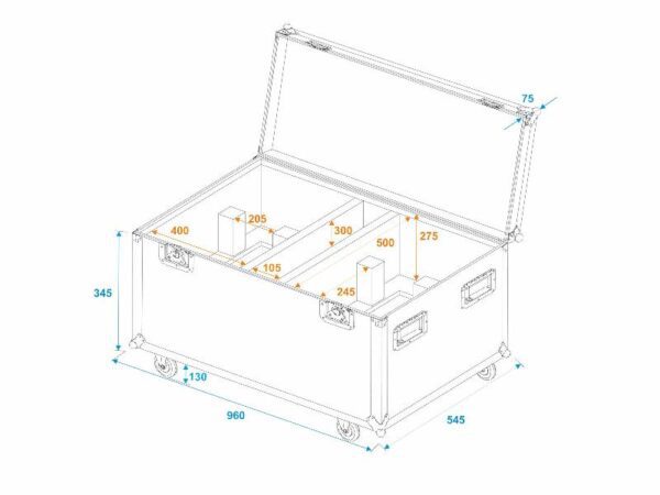 Roadinger Flightcase 2x THA-250F - Image 5