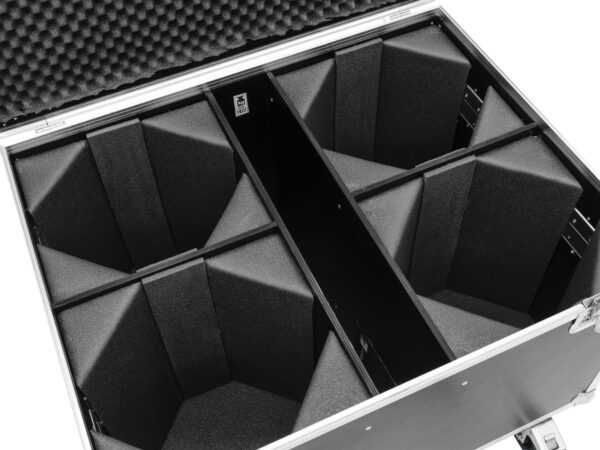 Roadinger Flightcase pro 4x LED THA-100F/THA-120PC na kolečkách - Image 4