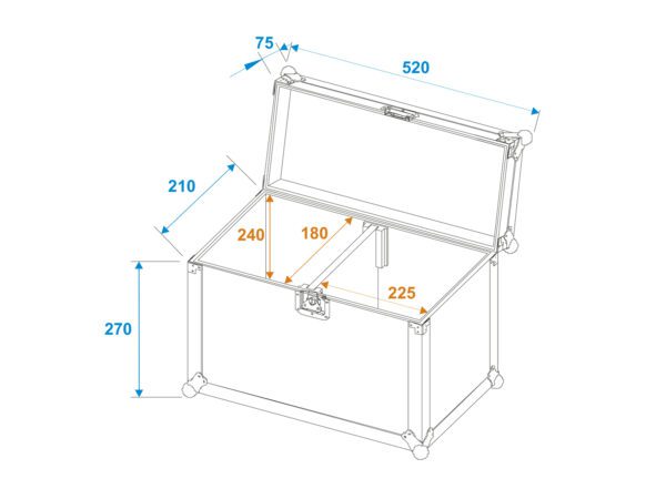 Roadinger Transportní Case pro 2x LED PFE-50 1x50W COB - Image 5