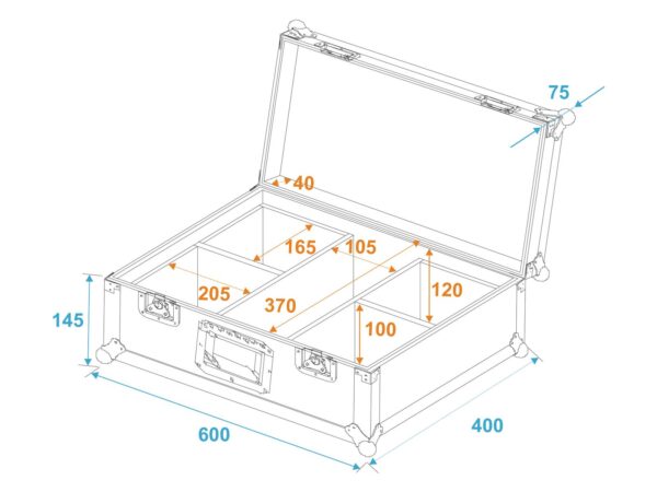 Roadinger Flightcase pro 4x LED IP PAR 3x12W HCL - Image 5