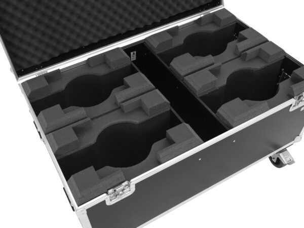 Roadinger Transportní Case pro 4x LED Eurolite LED TMH-X7,  otočná hlavice - Image 4