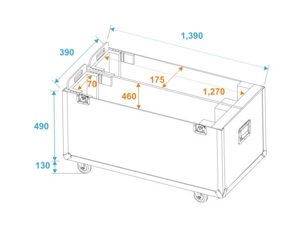Roadinger transportní case pro 2x LCD ZL55 - Obrázek 4
