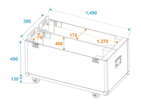 Roadinger transportní case pro 2x LCD ZL60" - Obrázek 5