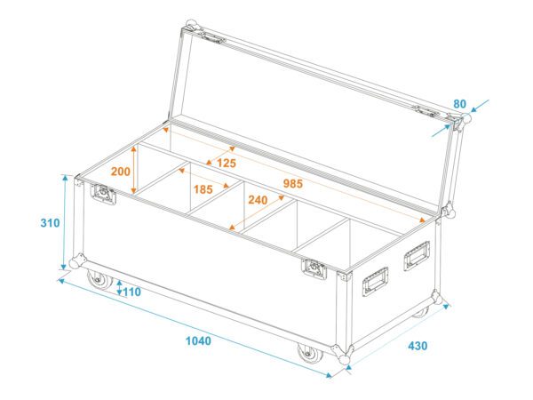 Roadinger Transportní Case pro 4x LED Umbrella 140 - Image 5