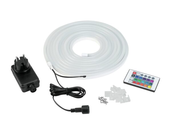 Eurolite LED Neon Flex 24V RGB 5m svítící páska IR Set