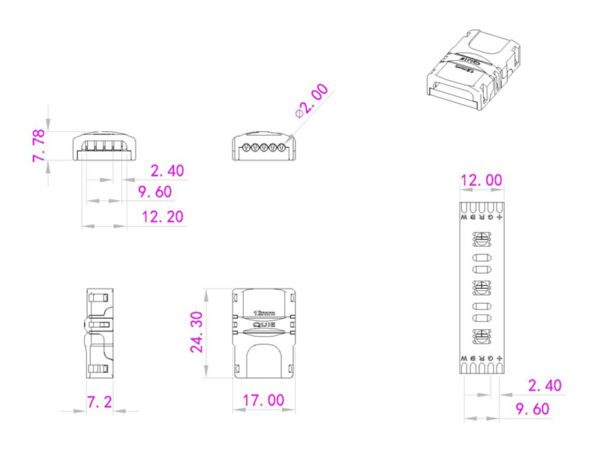 Eurolite LED Strip, 5-pinový napájecí konektor, 12 mm - Image 4