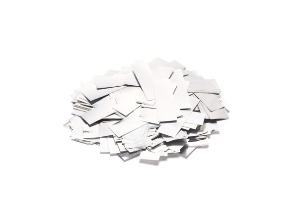Tcm Fx metalické obdélníkové konfety 55x18mm, bílé, 1kg