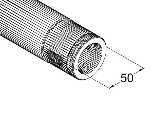 Alutruss Singlelock SP-S1000 Quick-lock, rovný díl, černý - Image 2