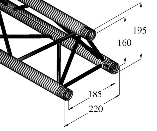 Deco lock DQ3-1000, rovný díl 1m - Image 2