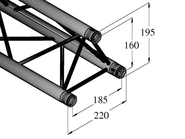 ALUTRUSS DECOLOCK DQ3-S2000 3-Way Cross Beam, černý - Image 2