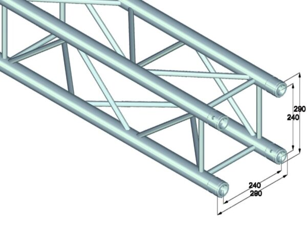 Quadlock QL-ET34-3000 4-way cross beam - Image 2