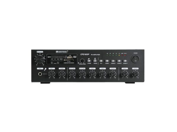 Omnitronic CPZ-60P PA, 100V 4-zónový mixážní zesilovač, 60W, BT/MP3/FM - Image 4