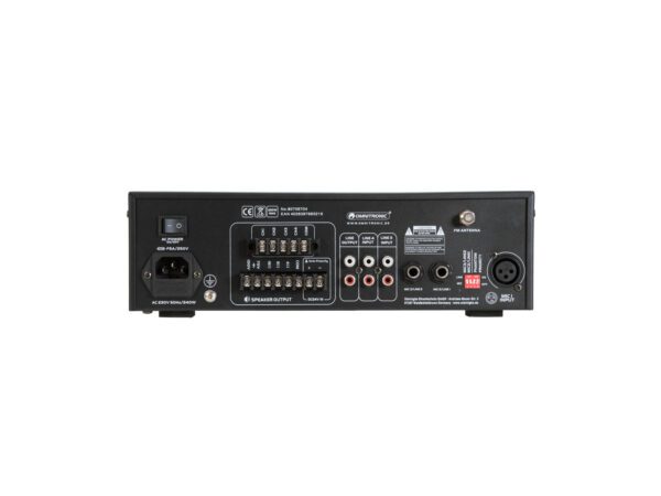 Omnitronic CPZ-120P PA, 100V 4-zónový mixážní zesilovač, 120W, BT/MP3/FM - Image 3