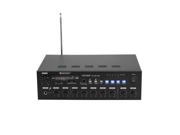 Omnitronic CPZ-120P PA, 100V 4-zónový mixážní zesilovač, 120W, BT/MP3/FM - Image 4