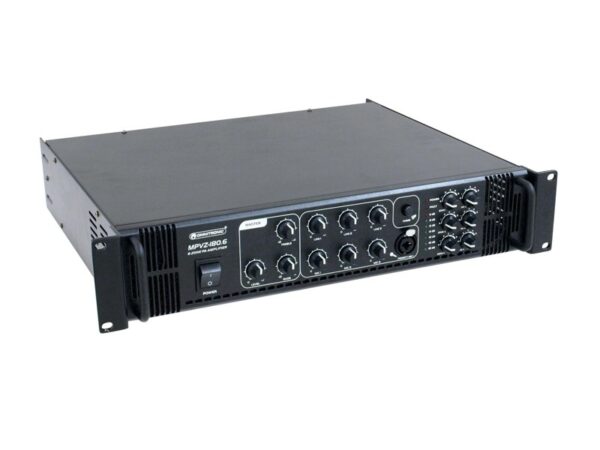 Omnitronic MPVZ-180.6, 100V 6-zónový mixážní zesilovač, 180W - Image 3