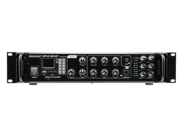 Omnitronic MPVZ-180.6P, 100V 6-zónový mixážní zesilovač, 180W, MP3 - Image 2